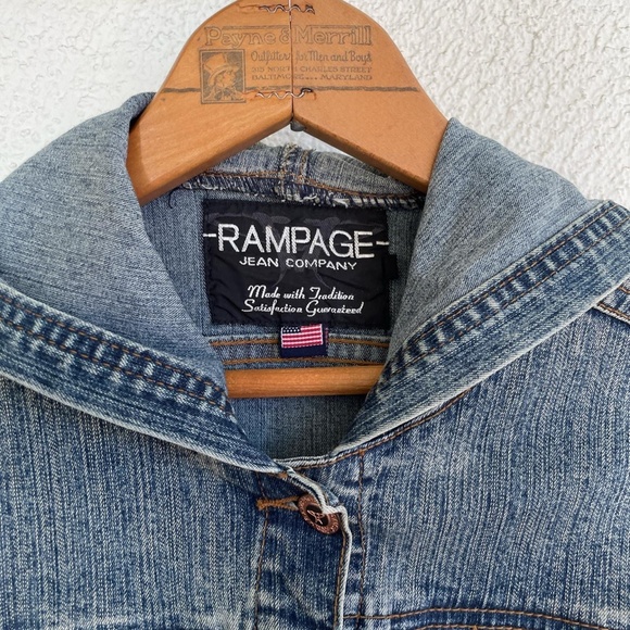 Vintage 90's Rampage Denim jacket with hood - Picture 4 of 4